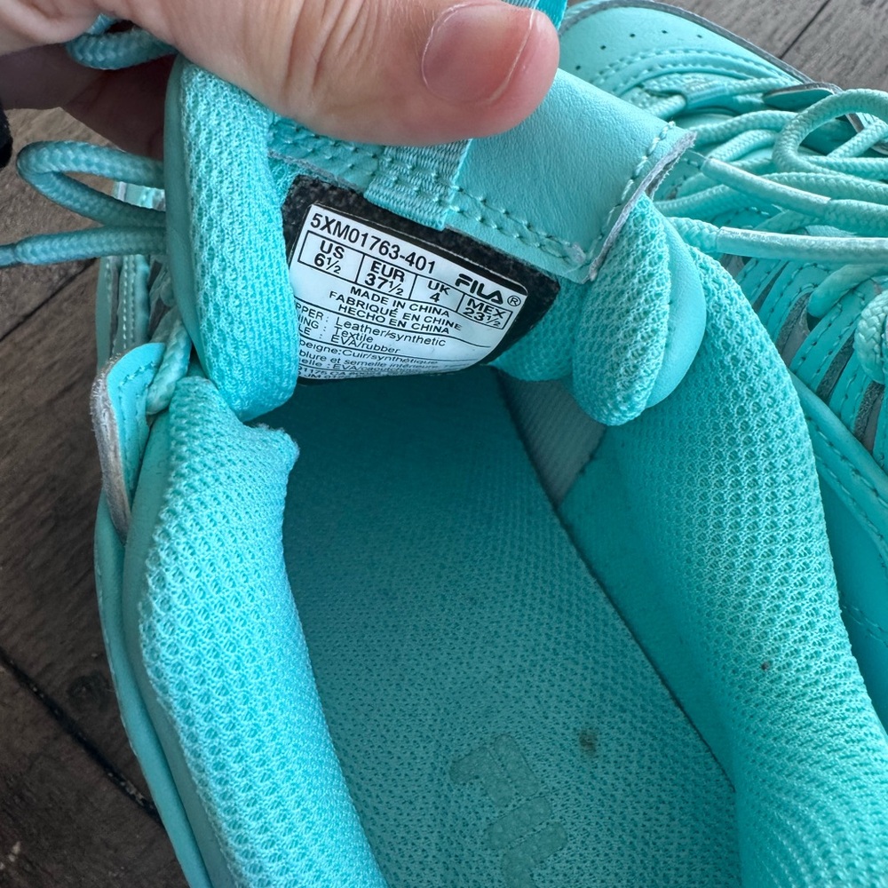FILA Disruptor II Chunky Sneakers in Aqua Blue - Picture 5 of 8